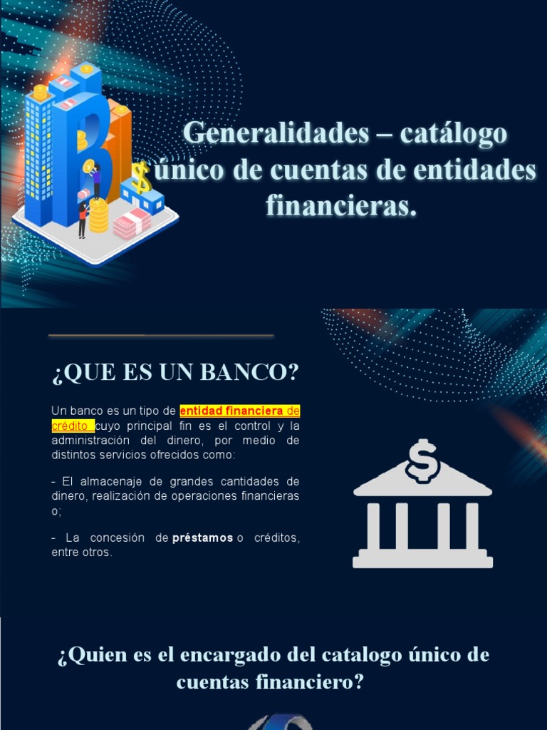 Catálogo Único de Cuentas Financieras | PDF | Bancos | Dinero