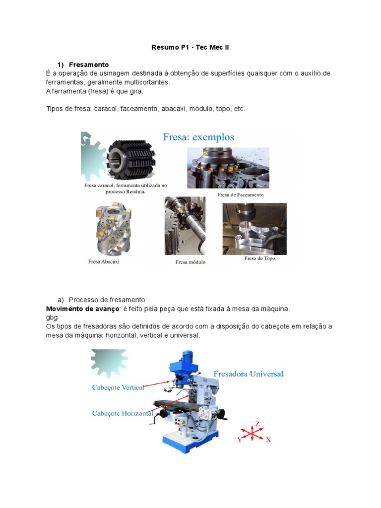 Resumo P1 - Tec Mec II | PDF | Engenharia Mecânica | Materiais