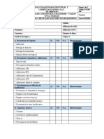 Chek List Documentos de Ingreso