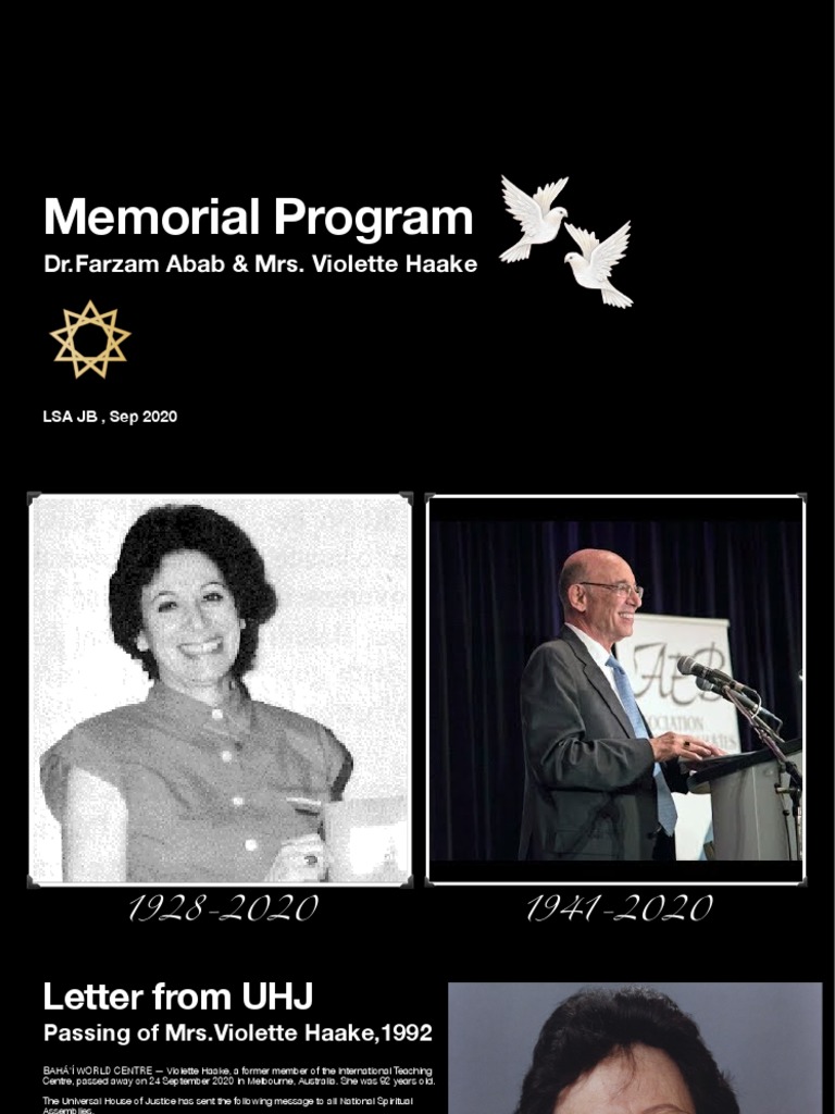 Memorial Programme | PDF