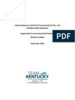 Interim Report On Initial Fish Tissue Results For Per - and Polyfluoroalkyl Substances