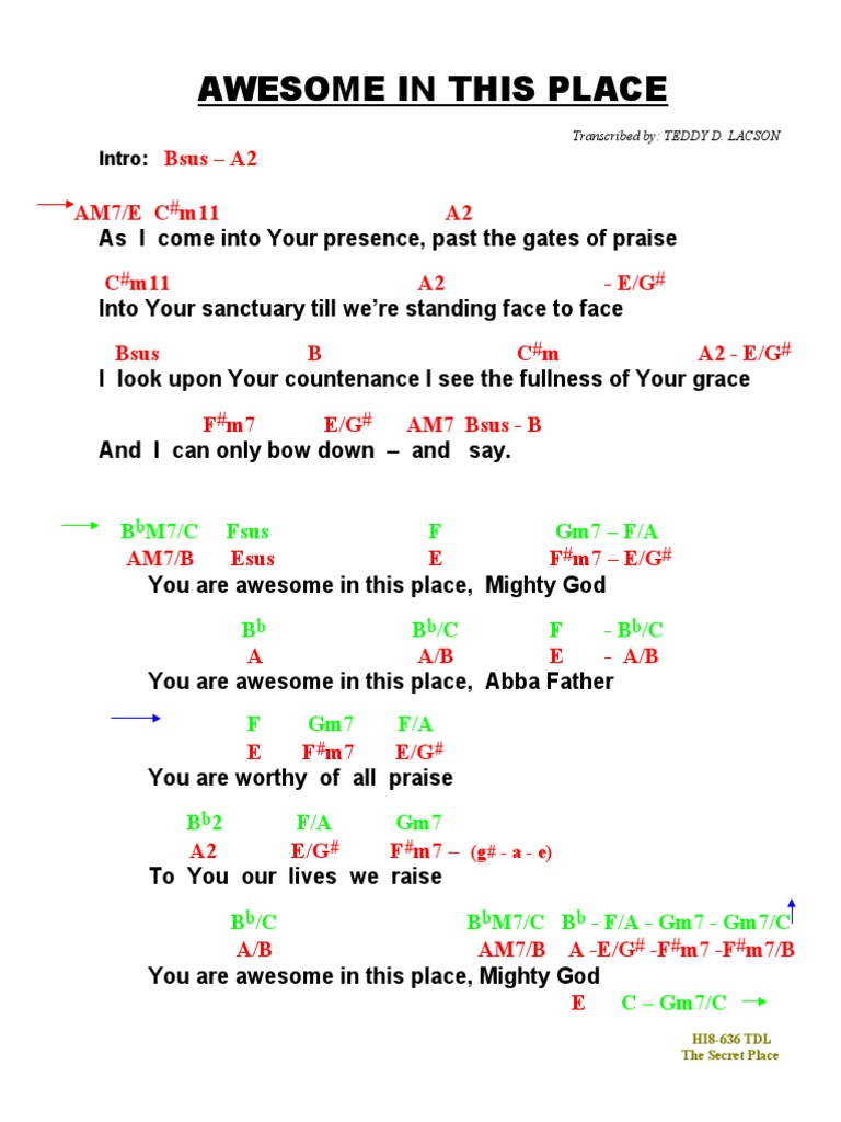 Awesome in this place pdf