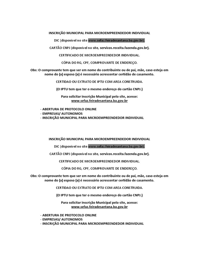 Inscrição Municipal MEI: Guia Completo | PDF