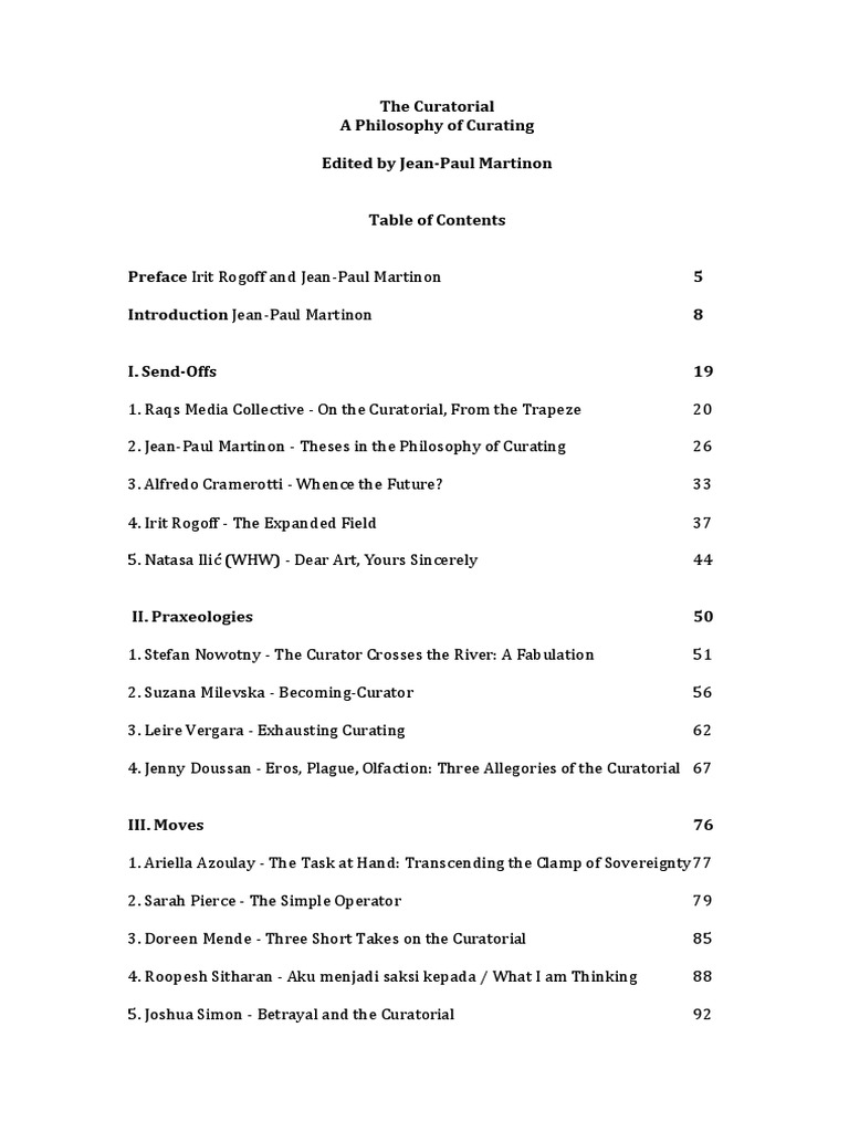 Philosophy of Curating Explored | PDF | Museology | Museum