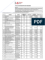 Registro de insumos para limpieza y mantenimiento de parque