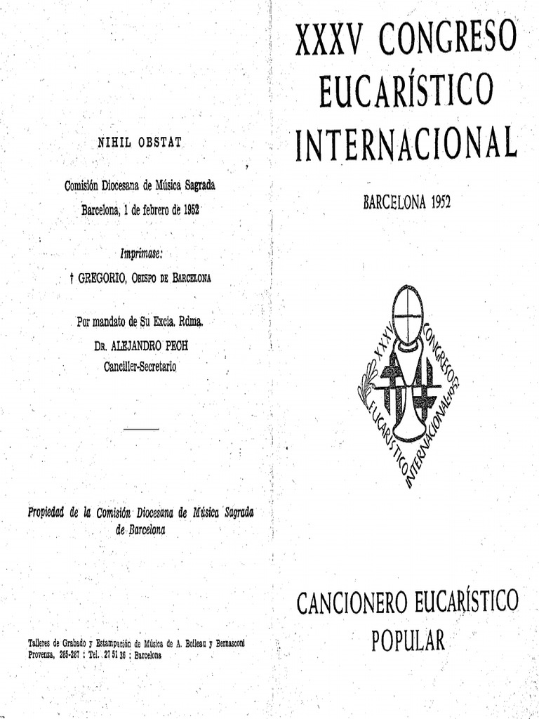 CPA Barcelone 1952 - XXXV Congrès Eucharistique International - Carte Postale Ancienne Noir Et Blanc