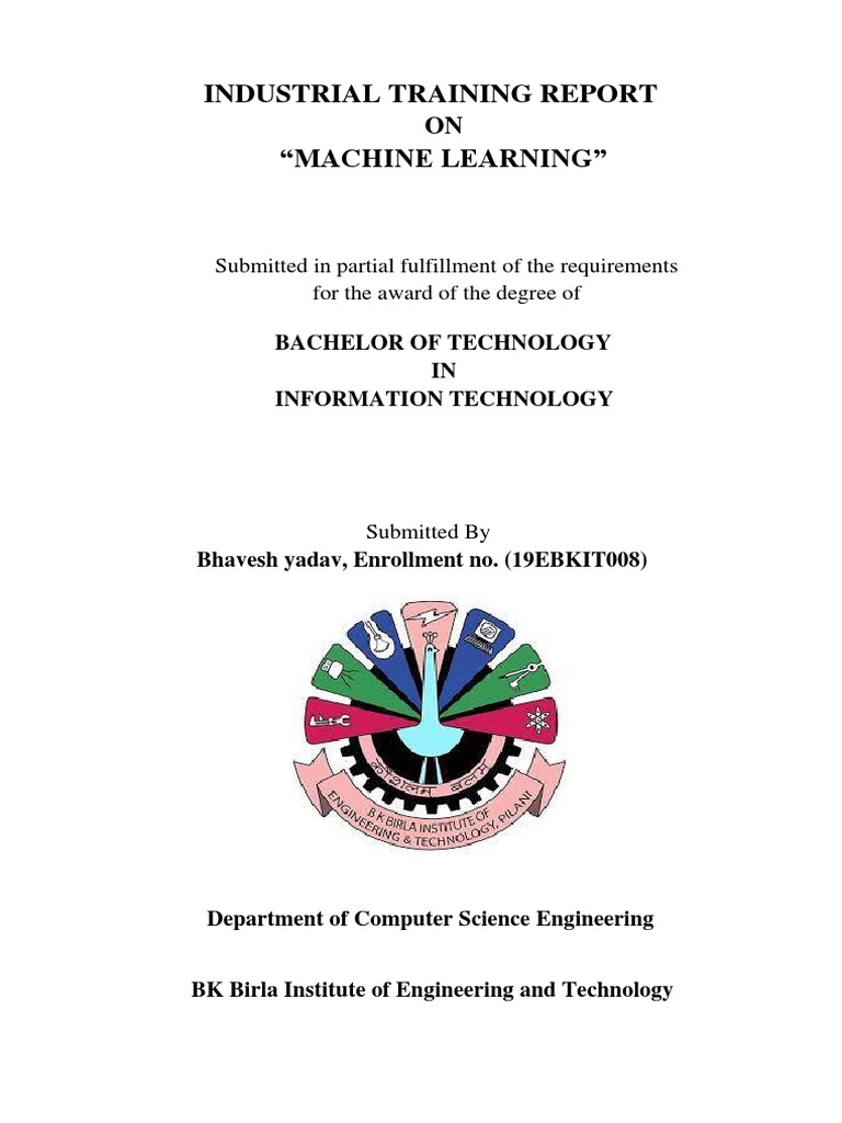 Training Report On Machine Learning | PDF | Machine Learning | Cluster ...