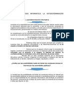 Derecho a la autodeterminación informativa