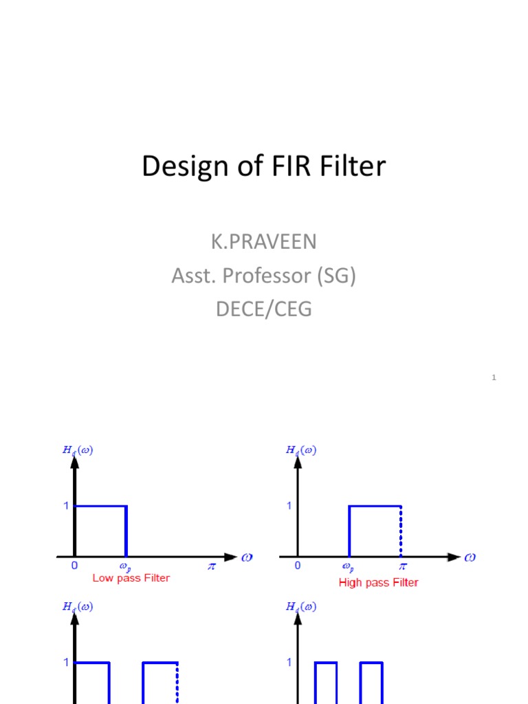 FIR Filter Design PDF