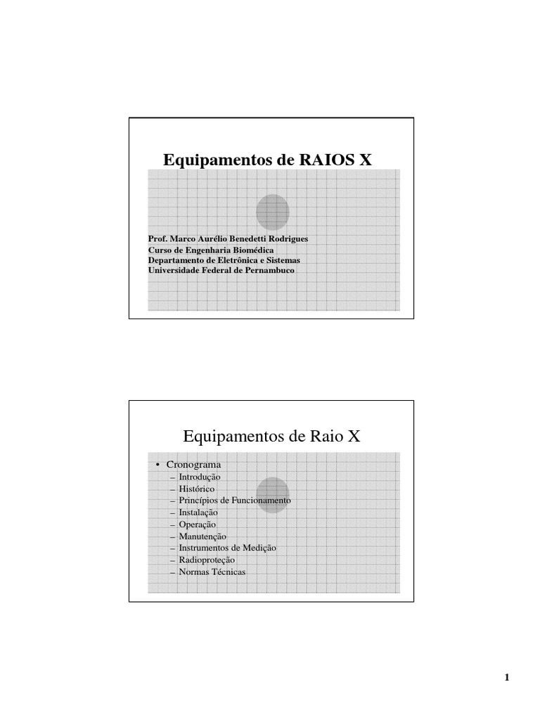 Slides Treinamento Raiox Marcoaurelio Ago2007 PDF Raio X Elétron