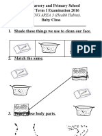 Baby Class Learning Area 3 (Health Habits)