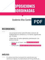 Proposiciones Subordinadas