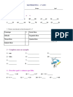 Primária - Mat.teste 1.º Ano