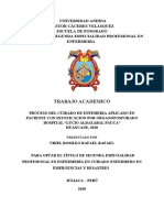 Proceso Del Cuidado de Enfemeria Aplicado en Paciente Con Intoxicacion Por Organofosforado Hospital "Lucio Aldazabal Pauca"1