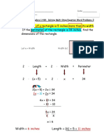 21 - Multi-Step Equation Word Problems HW 2-1