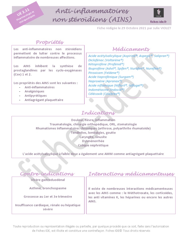 3 - Ains | PDF | Anti-inflammatoire non stéroïdien | Médecine