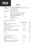 Syllabus: Topic Reading Assignment Date