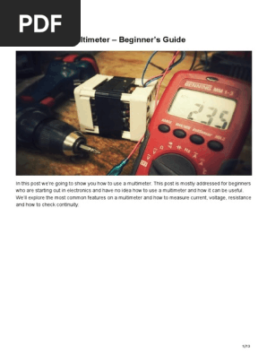 How to Test Electronic Components With Digital Multimeter Pdf: Ultimate Guide