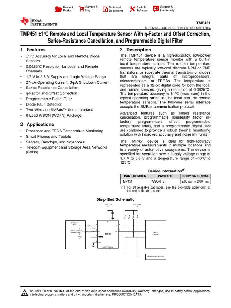 TMP451 PDF Electrostatic Discharge Computer Hardware