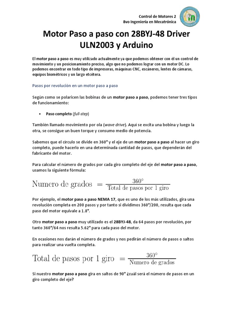 Control de Motor Paso a Paso con Arduino | PDF | Electricidad ...