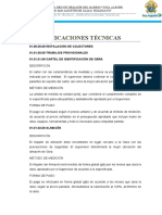 Especificaciones Técnicas