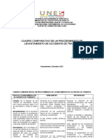 Cuadro Comparativo de Un Procedimiento de Levantamiento de Accidente de Transito