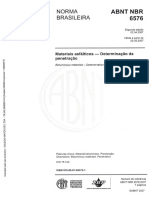 ABNT NBR 6576-2005 -  Materiais asfálticos - Determinação da penetração