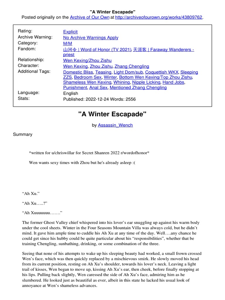 A Winter Escapade Pdf Human Anatomy Anatomy