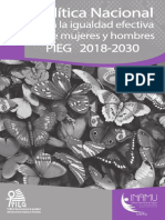 Política Nacional para la Igualdad Efectiva entre Mujeres y Hombres 2018-2030