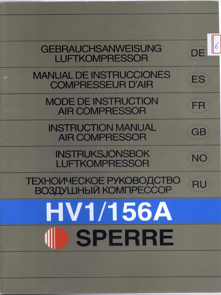 Air Compressor (Instruction Manual) | PDF