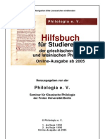 Hilfsbuch Für Studierende Der Griechischen Und Lateinischen Philologie-Freien Universitat Berlin