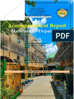 Accomplishment Report Mathematics DepartmentJan. May 2022