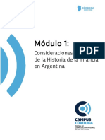 Módulo 1 Consideraciones Generales de La Historia de La Infancia en Argentina