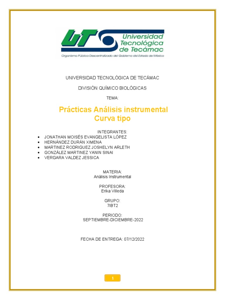 Analisis Instrumental Curva Tipo | PDF | Redox | Concentración