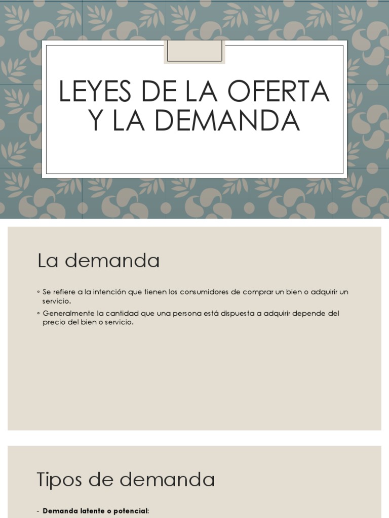 Leyes de Demanda y Oferta | PDF | Oferta y demanda | Oferta (economía)