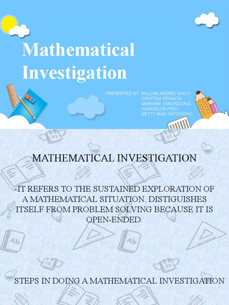 Grade 7 Mathematical Investigation Guide | PDF
