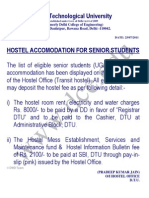 Hostel Accommodation Notice Aug 2011
