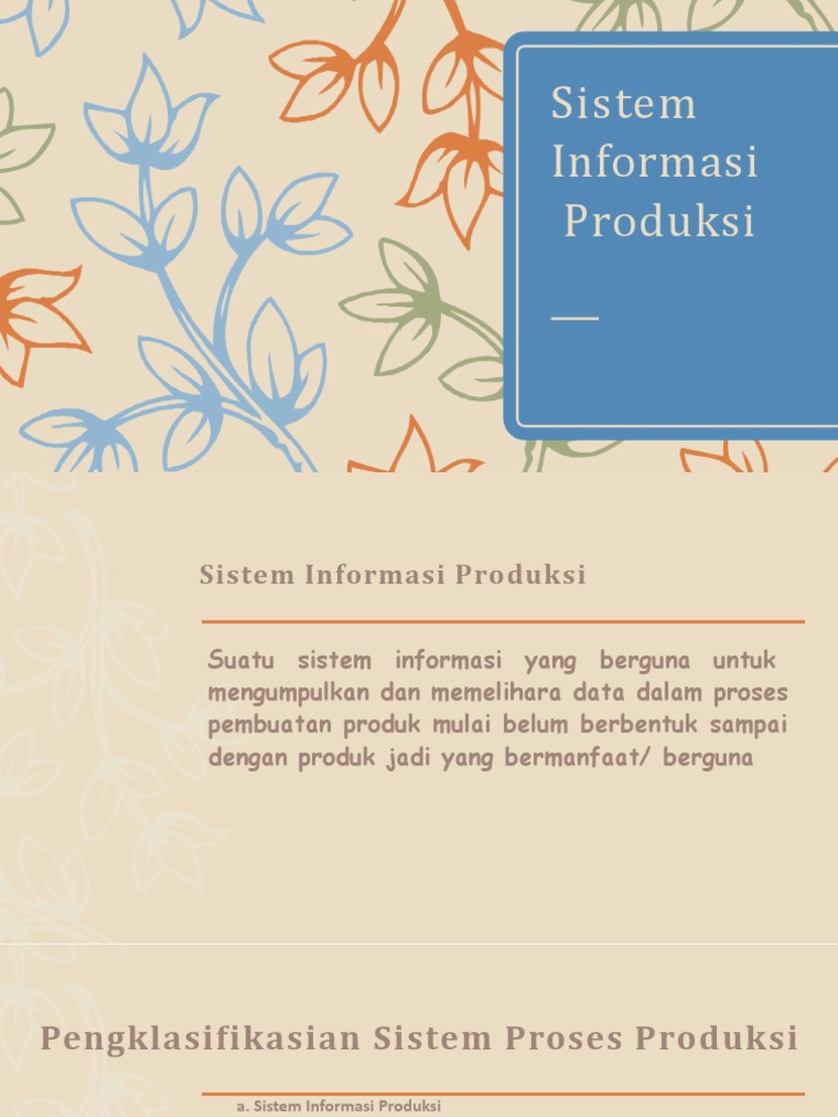 Sistem Informasi Produksi | PDF