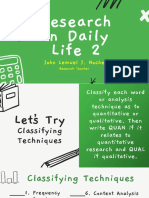 Week 11 Data Analysis Techniques in Quantitative Research