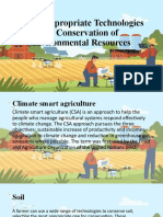 Use of Appropriate Technologies For Conservation of Environmental Resources