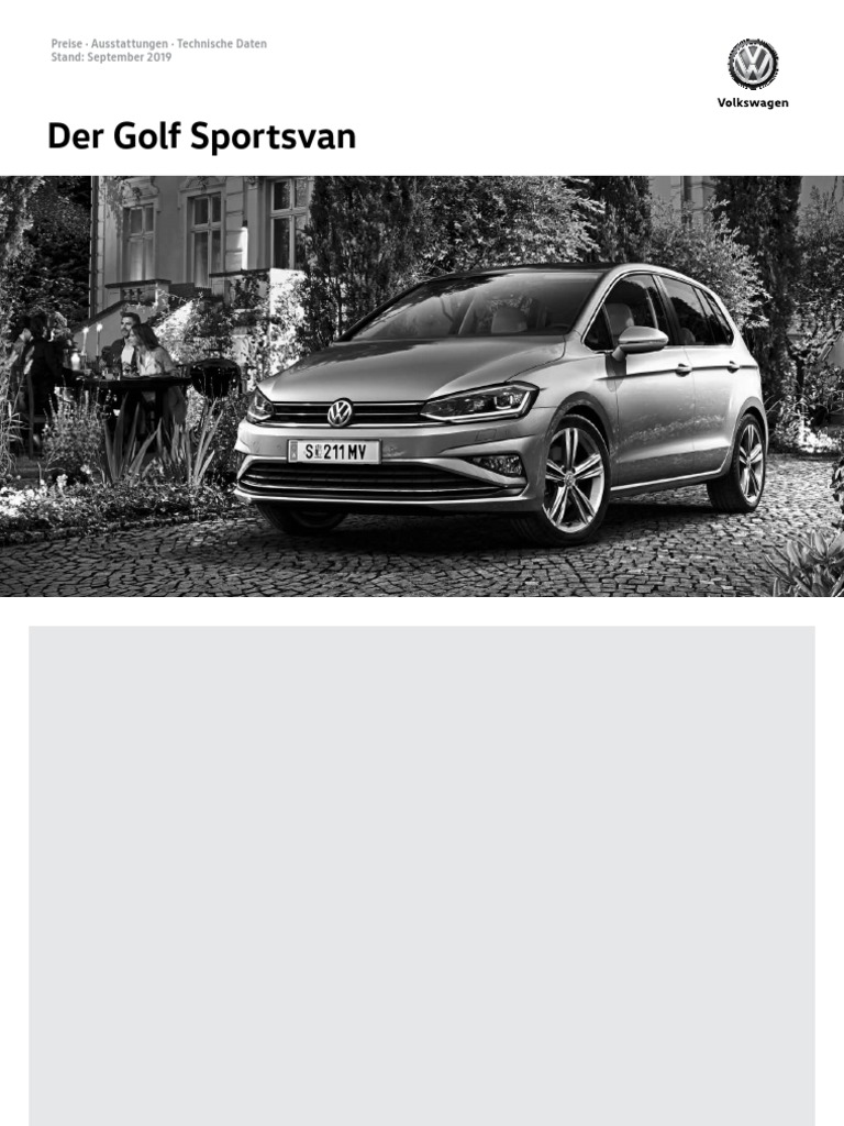 Golf Sportsvan Preisliste