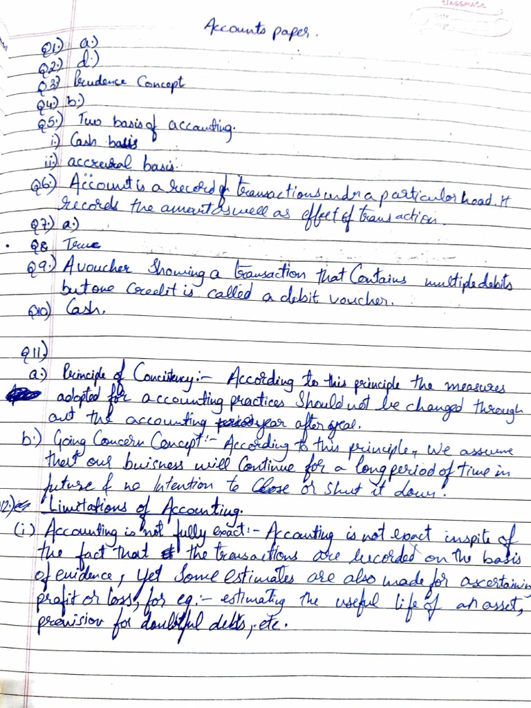 Accounts Paper | PDF