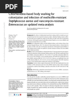 Chlorhexidine Based Body Washing For Colonization and Infection of MRSA and VRE
