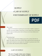 Supplylaw of Supply Determinant of Supply. Duldulao