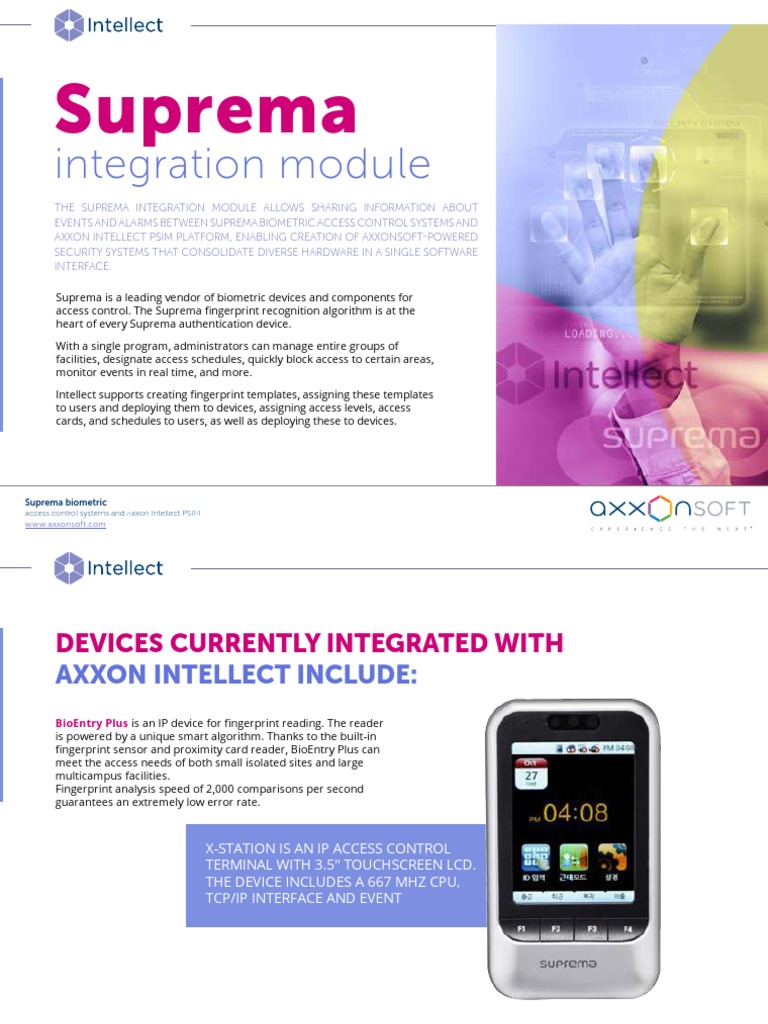 Suprema Biometric Access Control Overview | PDF | Access Control ...