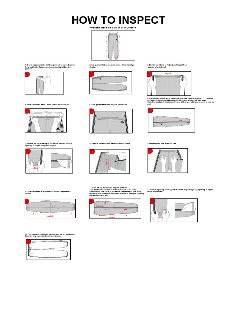 Clockwise Garment Inspection Guide | PDF | Seam (Sewing) | Softlines ...