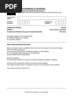 A Levels Computer Fillable Exam