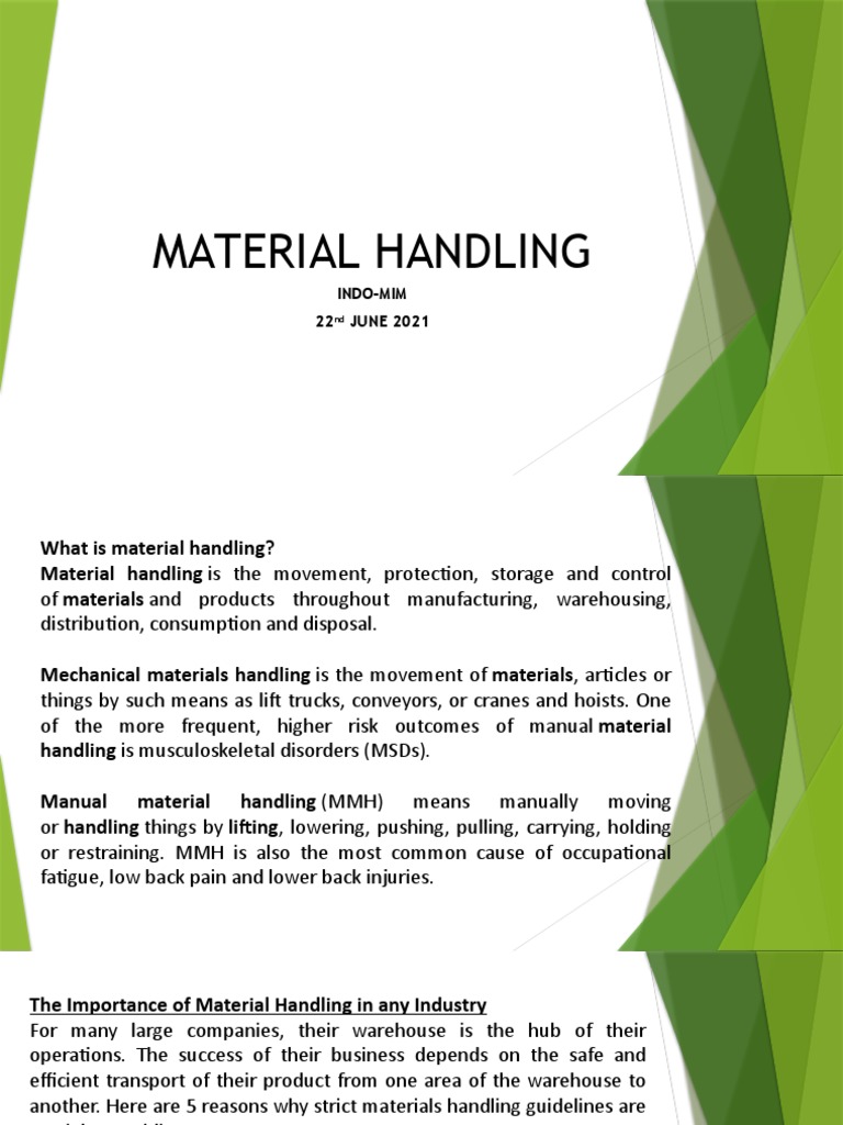 Material Handling PDF Forklift Warehouse