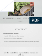 Topic 6 - Fertiliser and Plant Nutrition