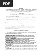 COMPARATIVE MODELS OF POLICING